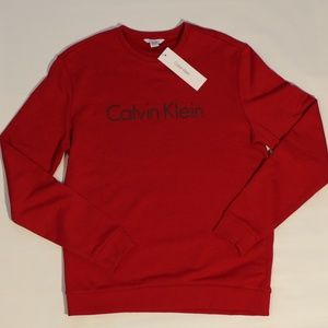NEW Calvin Klein Red Crewneck Sweater Small
